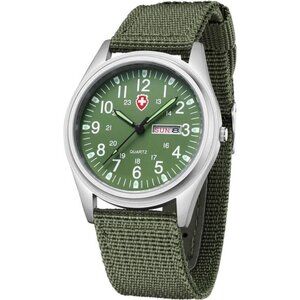 Unisex Military Watches Sport Textile Nylon Strap Stylish Men Watch Luminous